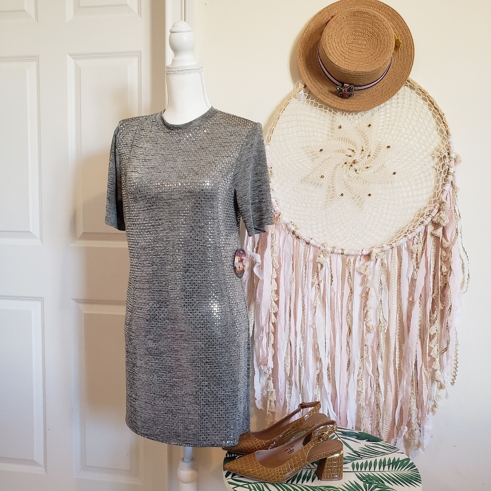 NWT Bebop Junior' s grey/silver dress, sz S